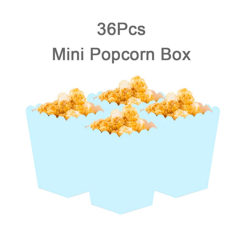 GAKA Baby Blue Popcorn Boxes Mini Paper Popcorn Boxes Set Of 36 Cardboard Containerï¼ŒFor Party Supplies - Image 3